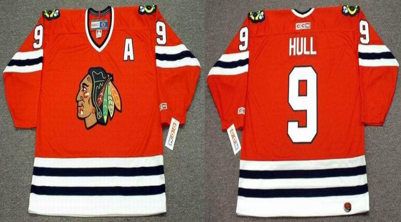 2019 Men Chicago Blackhawks 9 Hull red style #2 CCM NHL jerseys